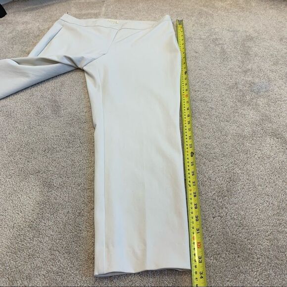 𝅺EILEEN Fisher Ivory cream Organic Cotton Stretch Slim Capri Pants Sz M - Picture 13 of 14